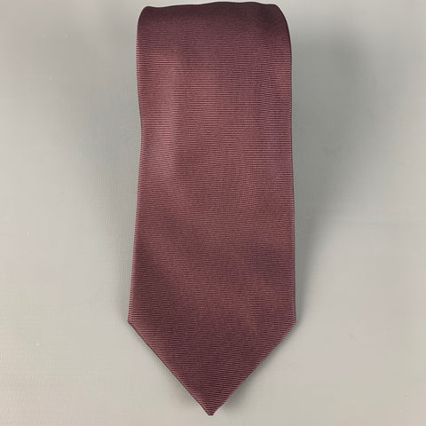 ENRICO ISAIA Brown Silk Twill Tie