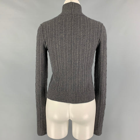 INHABIT Size S Grey Cashmere Blend Long Sleeve Cardigan