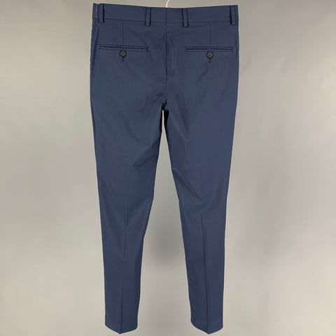 THE KOOPLES Taille 28 Pantalon habillé en laine bleu marine avec braguette zippée
