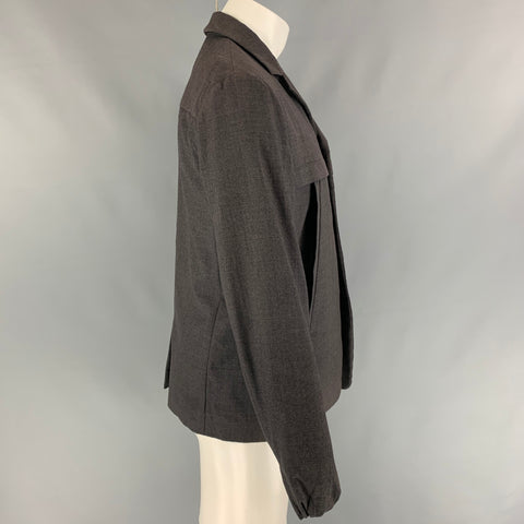 MIU MIU Size 40 Grey Wool Single Breasted Jacket