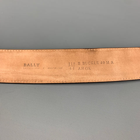 BALLY Size 44 Navy Patent Leather Belt