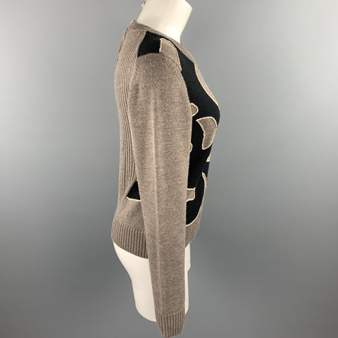 MARC by MARC JACOBS Size L Taupe Knitted Merino Wool Sweater