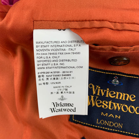 VIVIENNE WESTWOOD MAN James Size 40 Black Wool Notch Lapel Suit