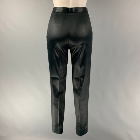 BALMAIN Size 4 Navy Acetate Blend Solid Casual Pants