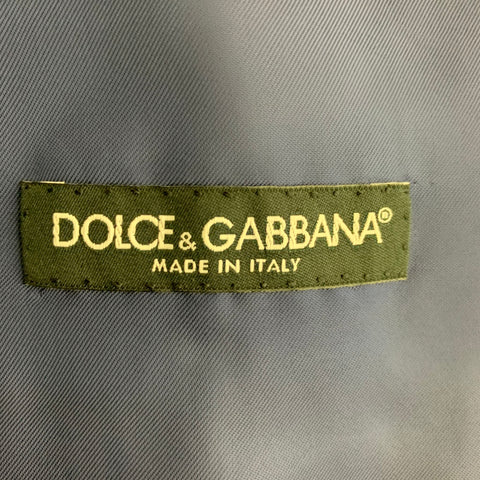 DOLCE & GABBANA Size 46 Iridescent Wool &  Mohair Buttoned Vest