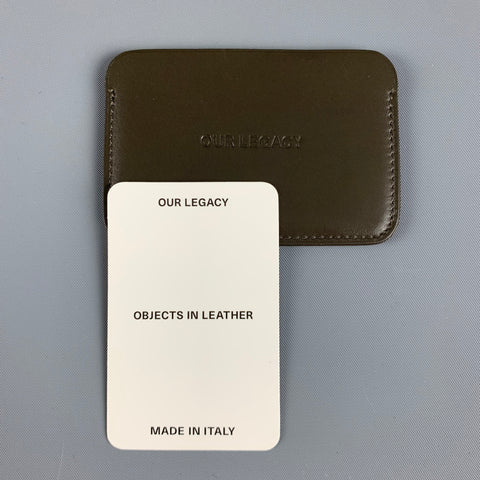 OUR LEGACY Olive Solid Leather Wallet
