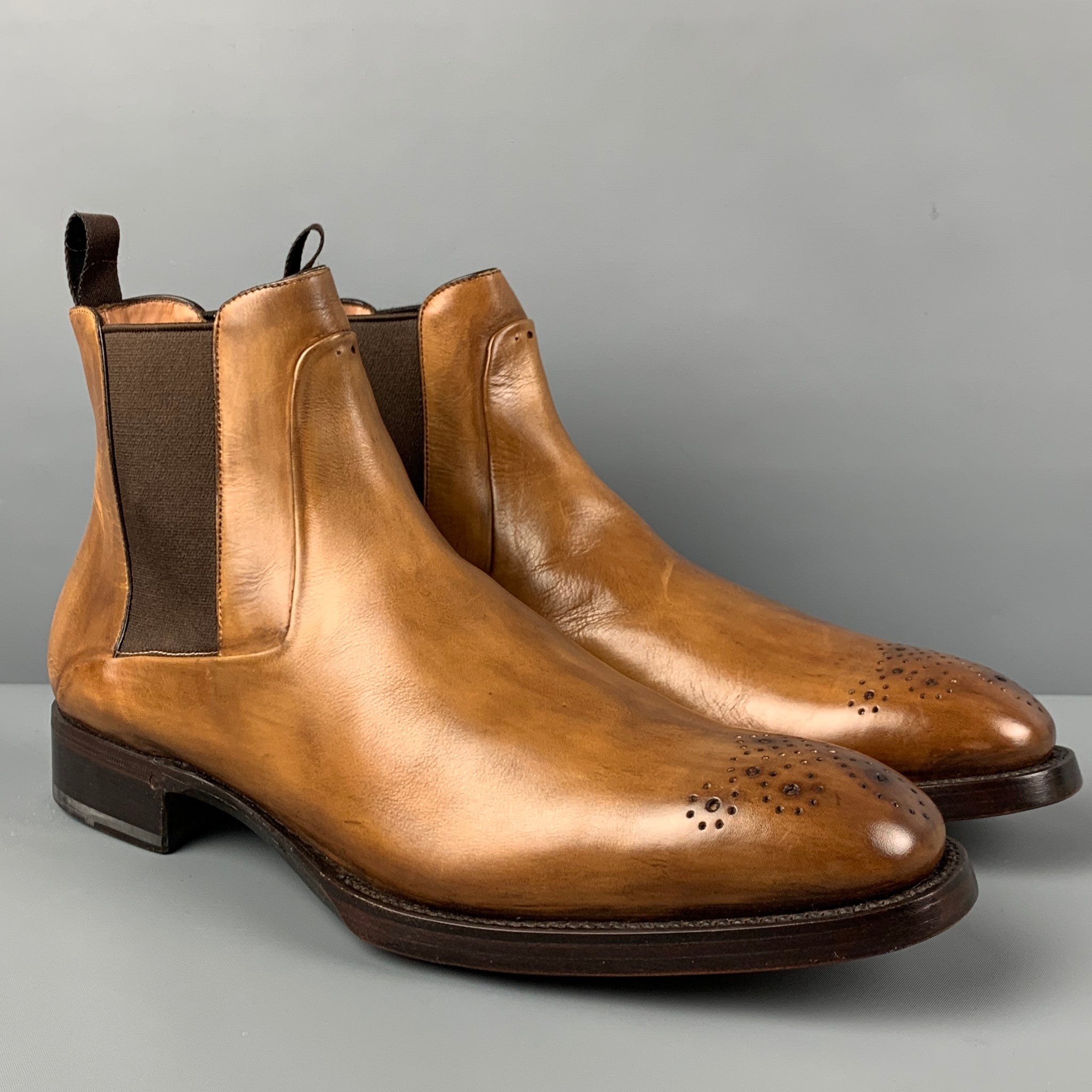 PAUL STUART Size 11 Tan Antique Leather Pull On Boots – Sui