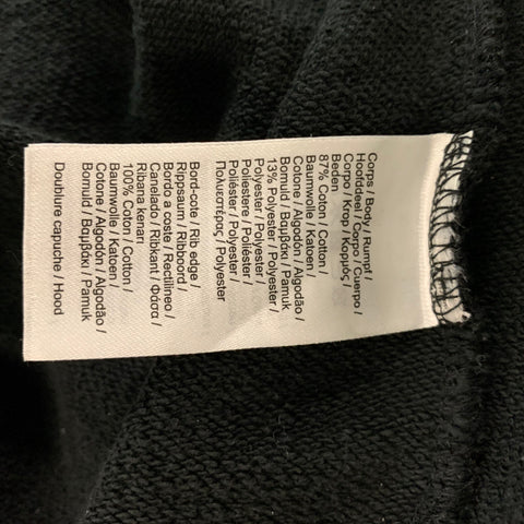 LACOSTE Size L Black Green Alligator Cotton Hooded Sweatshirt