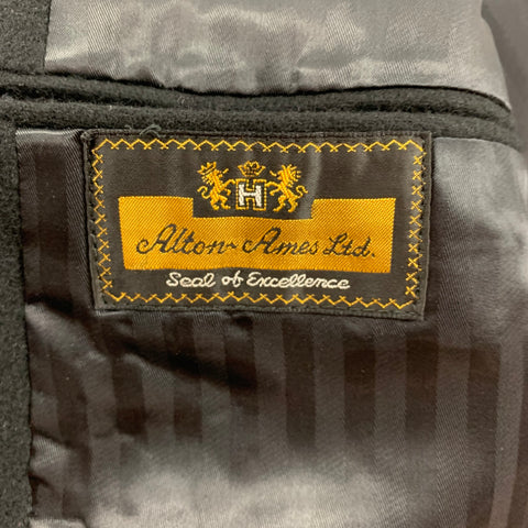 H HOWARD Size M Black Cashmere Notch Lapel Coat