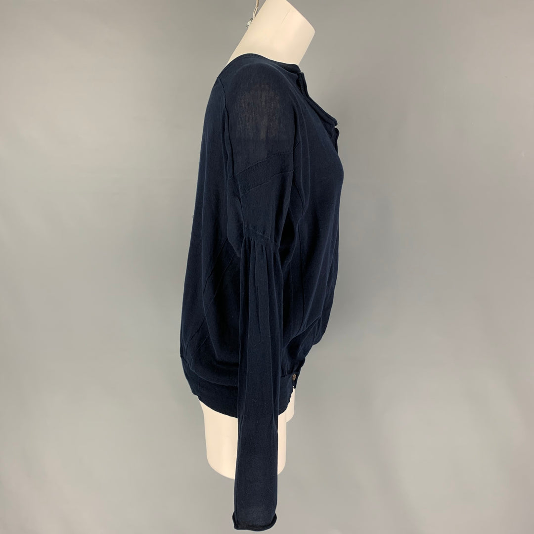 MARNI Size 4 Navy Cotton Dolman Sleeve Pullover