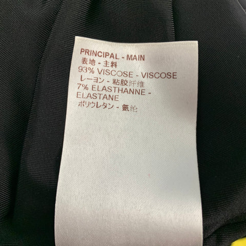 LOUIS VUITTON Talla M Vestido de cóctel hasta la rodilla con pliegues de viscosa negro