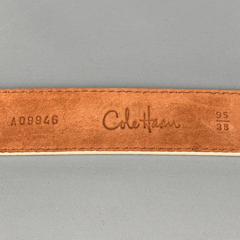 COLE HAAN Size 28 Cream Leather Belt