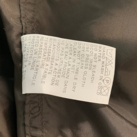 FINAL HOME  Size XL Olive Solid Nylon Zip Up & Hood Coat
