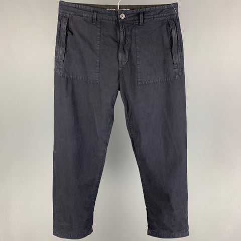 STONE ISLAND Size 34 Navy Cotton Cargo Type RE Casual Pants