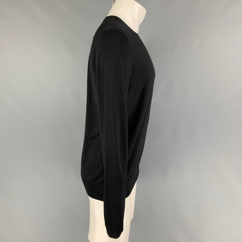 GIVENCHY Talla L Jersey de lana negro con cuello redondo