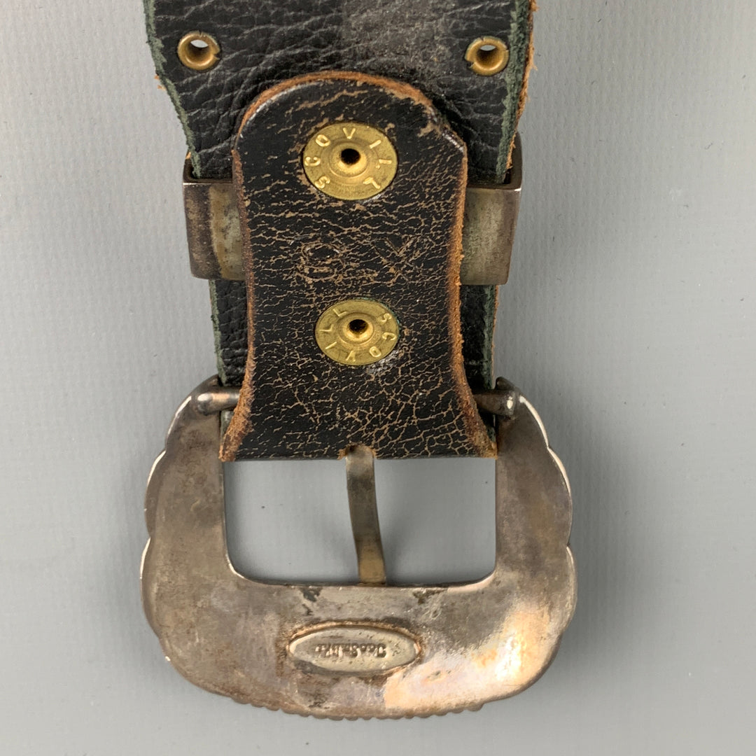 JAO SMITHS Size 34 Brown Studded Leather Belt