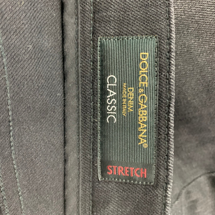 DOLCE & GABBANA Stretch Size 36 Black Wash Denim Zip Fly Jeans