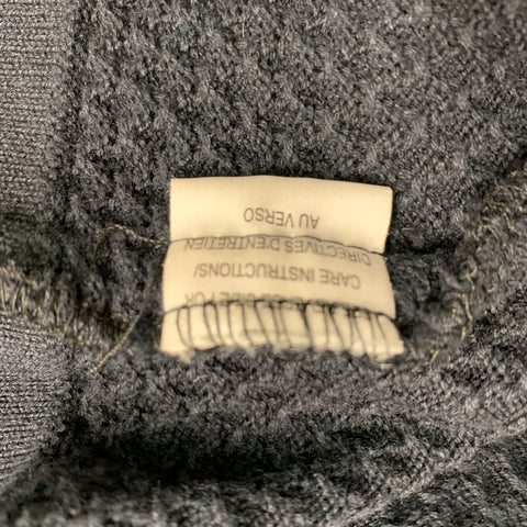 THEORY Size M Navy Textured Crew-Neck Pullover