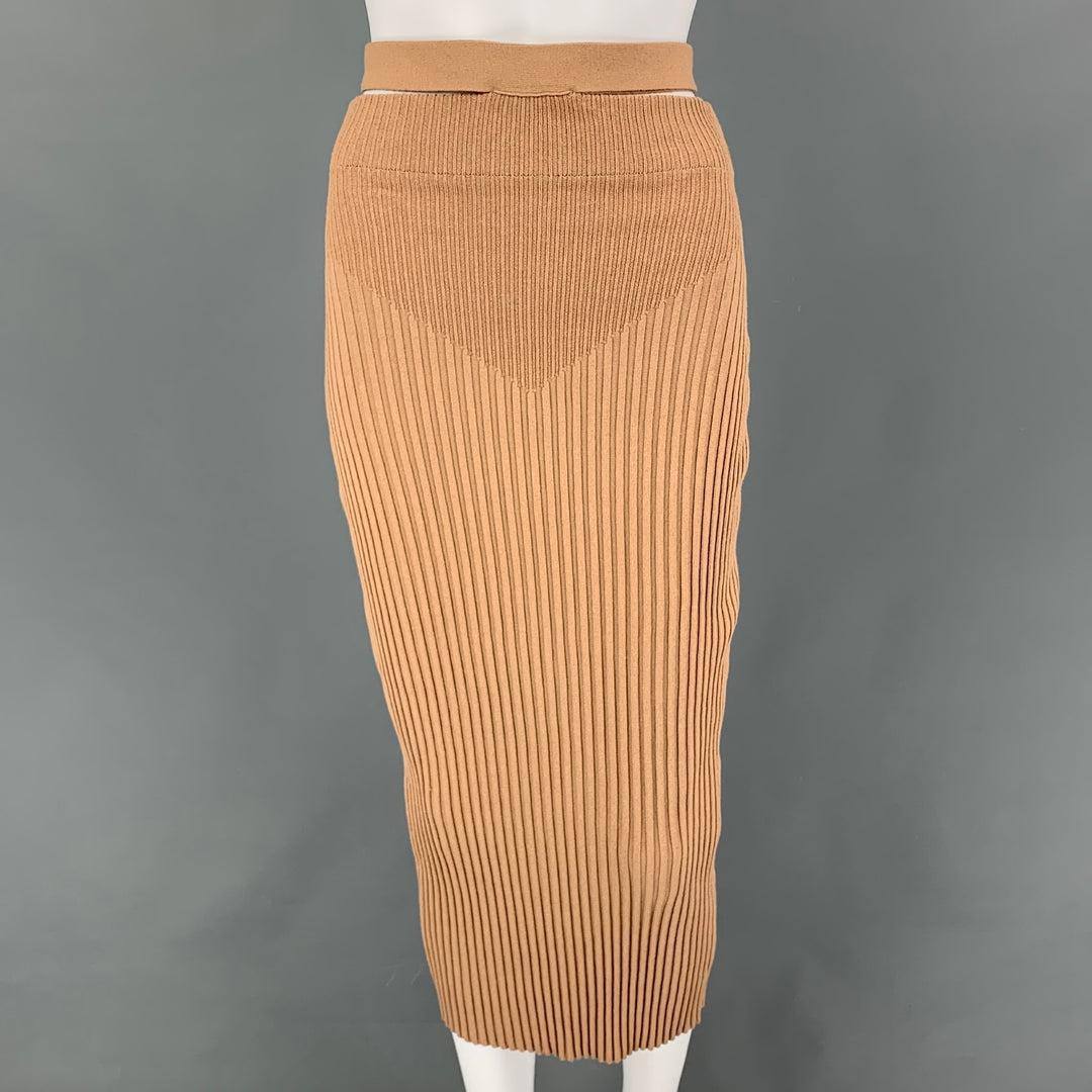 ANDREADA'MO Conjunto de falda de canalé en mezcla de viscosa color tostado talla S