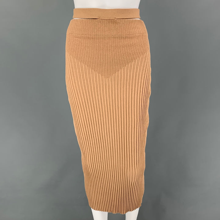 ANDREADA'MO Conjunto de falda de canalé en mezcla de viscosa color tostado talla S