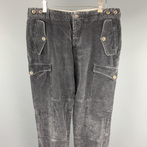 VIKTOR & ROLF Size 36 Gray Solid Cotton Blend Casual Pants