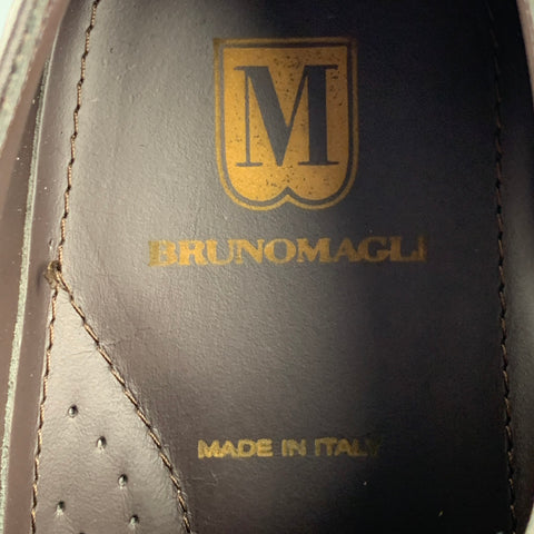 BRUNO MAGLI Size 8 Black Perforated Leather Monk Strap Loafers