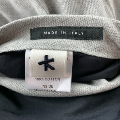 ADAM KIMMEL Taille M Gris Chiné Coton Mélange Zip Up Veste Réversible