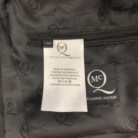 MCQ by ALEXANDER MCQUEEN Size 40 Black Wool / Mohair Shawl Collar Sport Coat