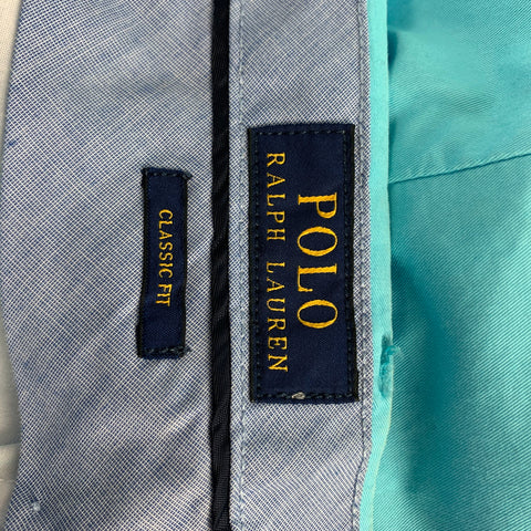 POLO by RALPH LAUREN Size 30 Light Blue Cotton Zip Fly Shorts
