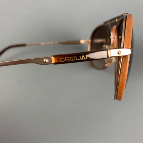 DSQUARED2 Brown Solid Acetate & Metal Sunglasses & Eyewear