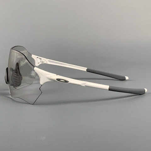OAKLEY Radar EV Patch Clear White Acetate Wrap Shield Sunglasses