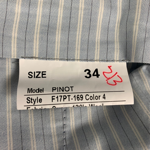 NEIMAN MARCUS Taille 34 Pantalon habillé en laine grise à devant plat