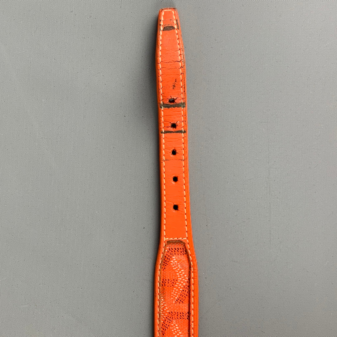 Goyard Leather Dog Collar Orange