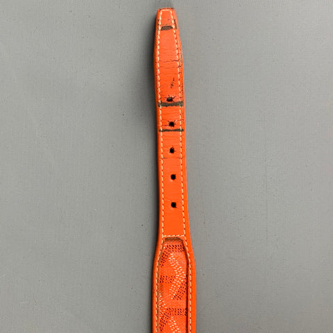 GOYARD Dog Collar Orange Monogram Coated Canvas Leather Goods