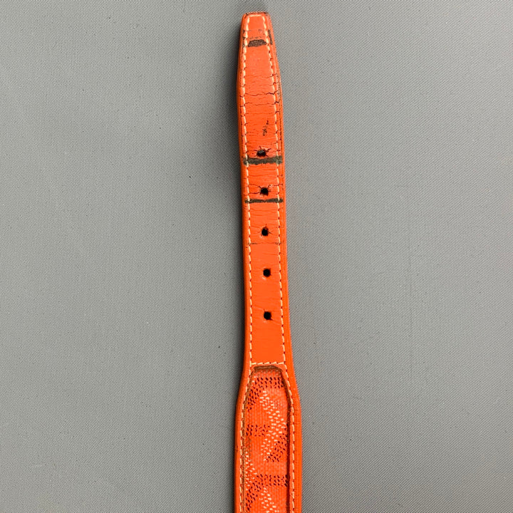 GOYARD Dog Collar Orange Monogram Coated Canvas Leather Goods