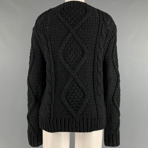 MAISON MARTIN MARGIELA Taille M Pull Laine Polyamide Gris Noir