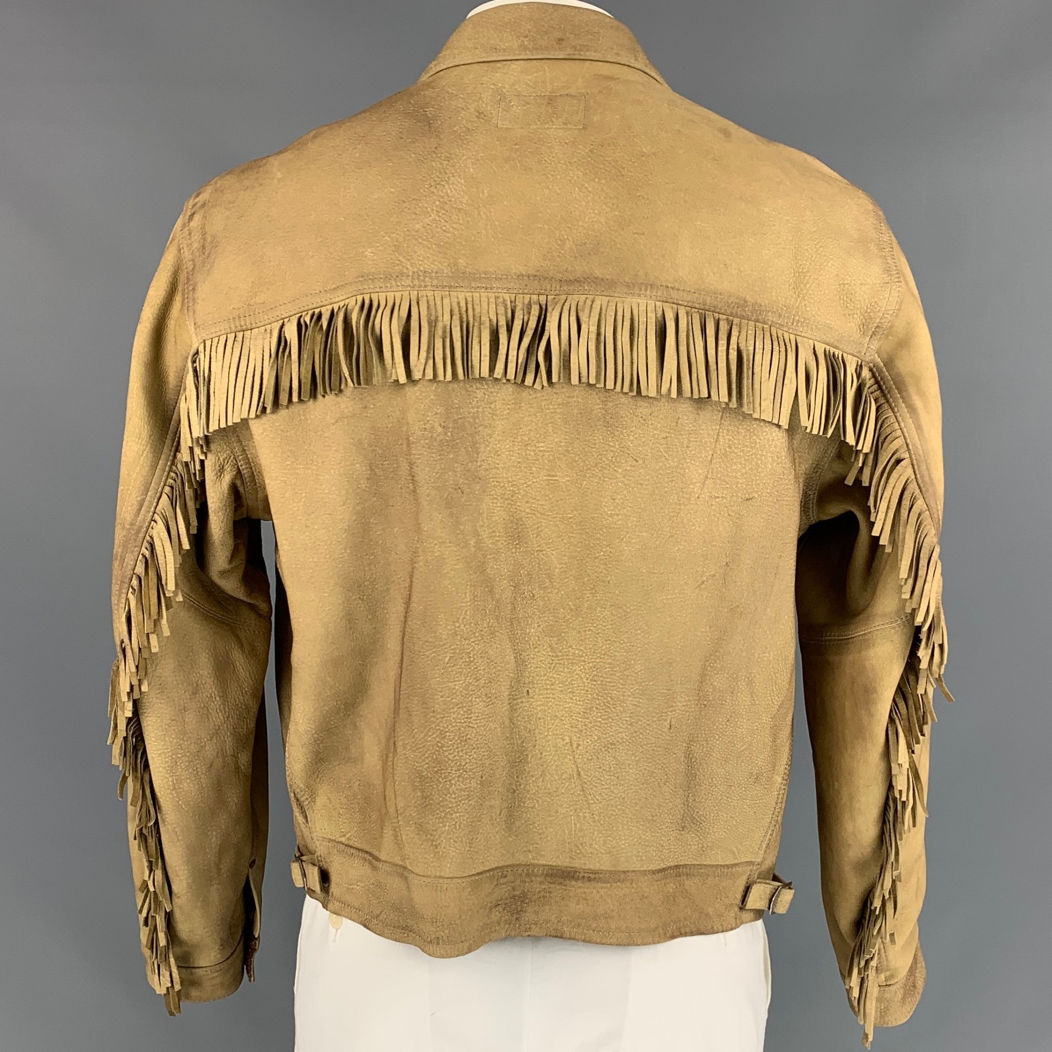 Ralph Lauren Deerskin Leather Western Jeans - Size US 6 / UK