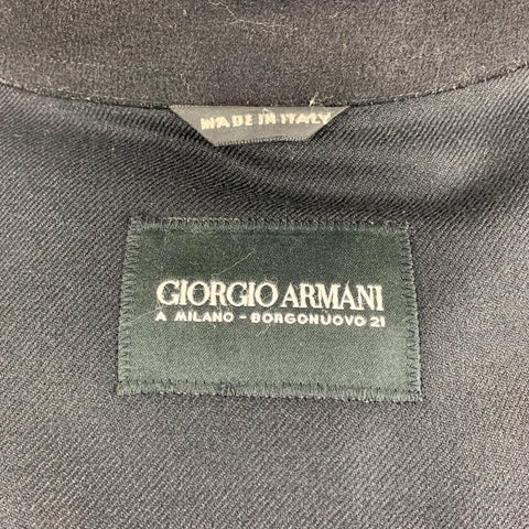 GIORGIO ARMANI Taille 38 noir Laine Caban simple boutonnage 