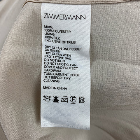 ZIMMERMANN Size 0 / US 4 Off White Polka Dot Silk Temepest Ballet Dress