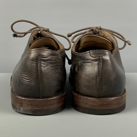 MARSELL Size 8 Dark Brown Leather Lace Up Shoes