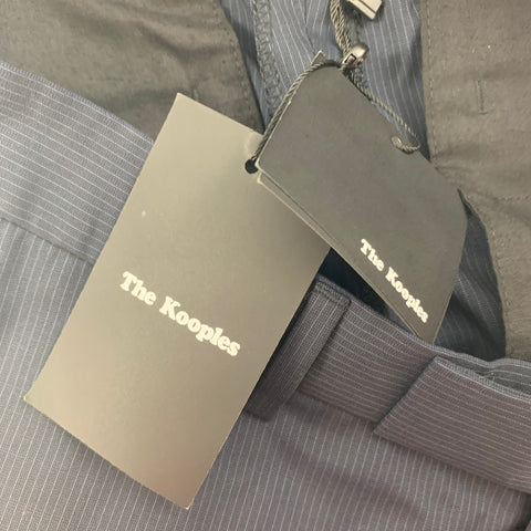 THE KOOPLES Size 32 Navy Stripe Wool Zip Fly Dress Pants