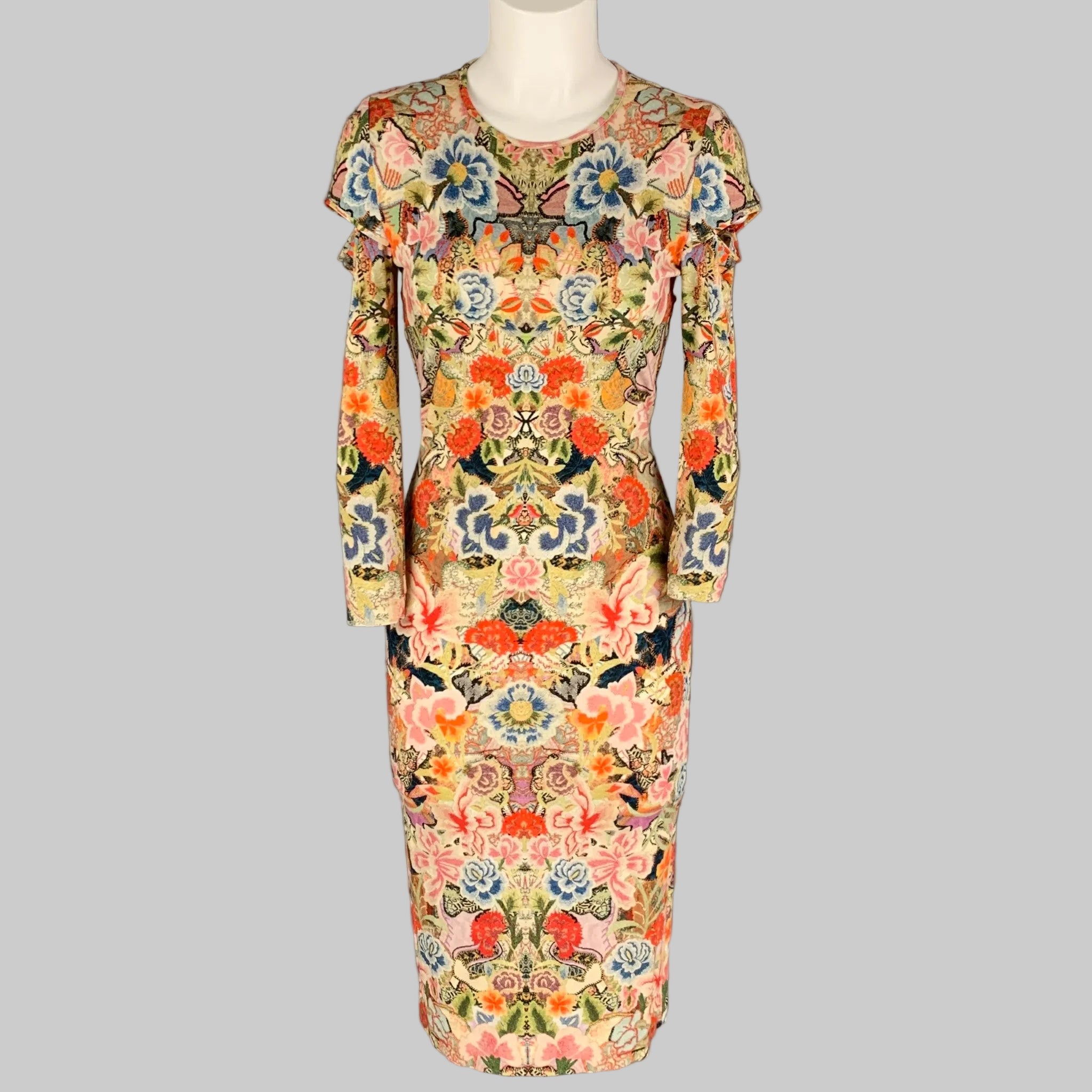 Alexander Mcqueen Obsession Print Button Front Dress Alexander