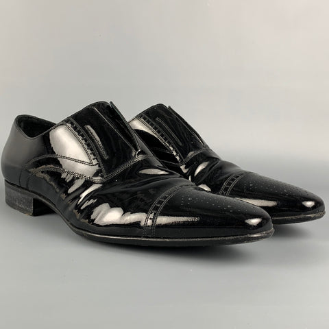 D&amp;G by DOLCE &amp; GABBANA Taille 9,5 Chaussures sans lacets en cuir perforé noir