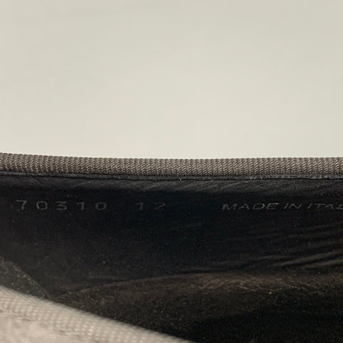 BARNEY'S NEW YORK Size 12 Black Solid Satin Slip On Loafers
