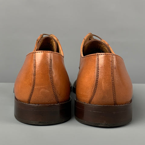TO BOOT NY Size 10.5 Tan Antique Leather Cap Toe Lace Up Shoes