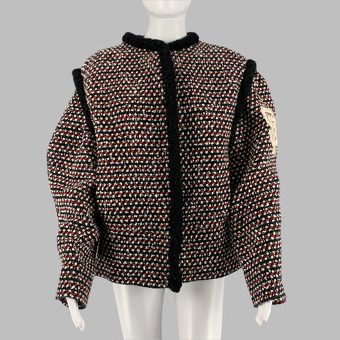 GUCCI MLB Giants Fall 2018 Size M Black Red & Silver Polyamide Embellishment Jacket