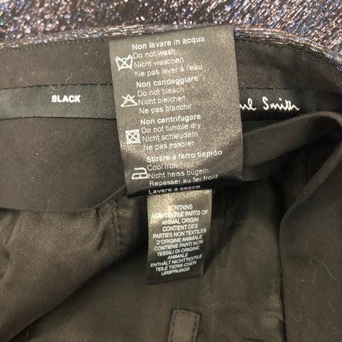 PAUL SMITH Size 4 Black Silver Polyester Dress Pants