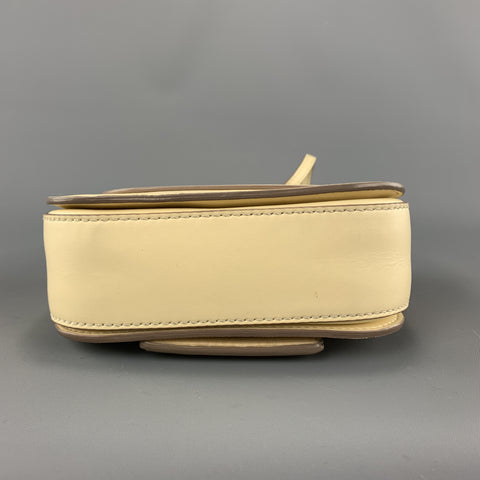 STELLA McCARTNEY Pastel Yellow Faux Leather Oversized Buckle CIEL Bag