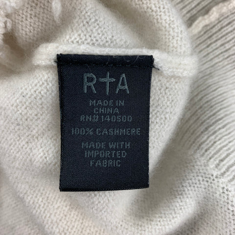 RtA Size S Black Grey White Cashmere Color Block Distressed Sweater
