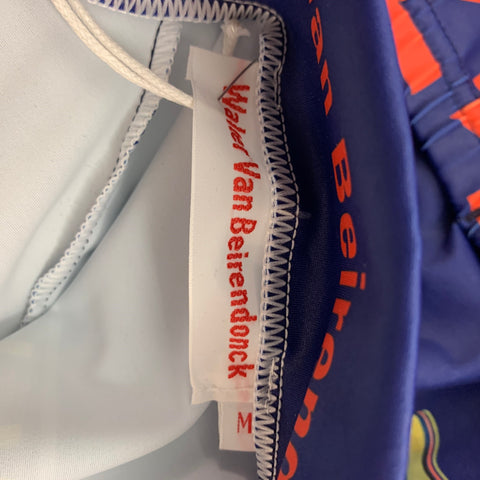 WALTER VAN BEIRENDONCK SS20 Taille M Haut de vélo en jersey de nylon graphique multicolore